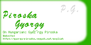 piroska gyorgy business card